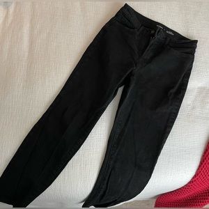 Aerie black high rise OG straight jeans